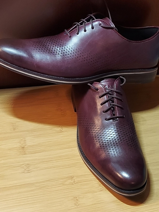 COLE HAAN GRAND ØS C33472 WASHINGTON GRAND LASER MENS CORDOVAN OXFORDS SIZE 10 M main image 9